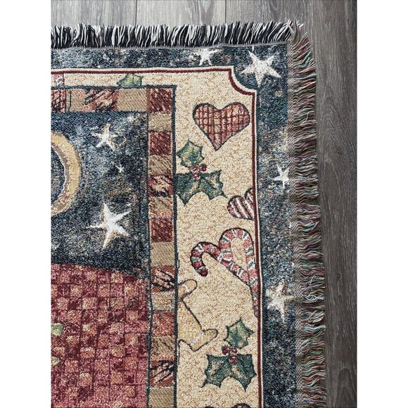Goodwin Weavers Tapestry Throw 45”x68” Santa Claus By S. Winget Christmas Afghan - Picture 4 of 11